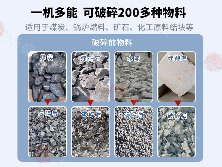 纤维石膏块破碎机适用物料